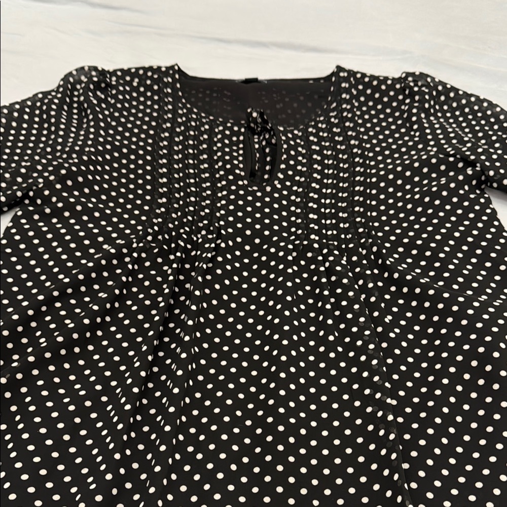 Tommy Hilfiger Black and White Polka Dot Blouse